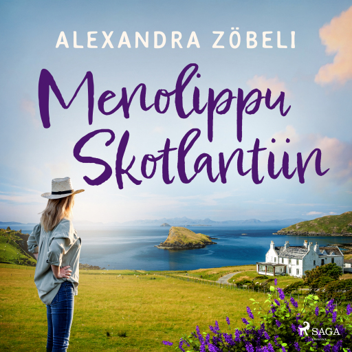 Portada del audiolibro «Menolippu Skotlantiin», de Alexandra Zöbeli