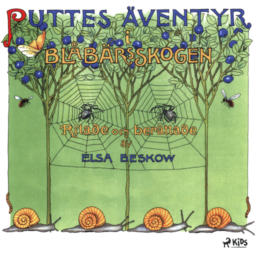 Portada del audiolibro «Puttes äventyr i blåbärsskogen», de Elsa Beskow