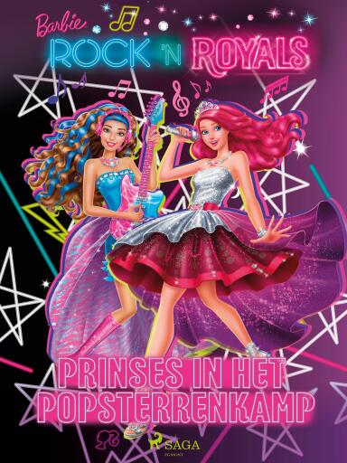 Portada del libro «Barbie - Prinses in het Popsterrenkamp», de Mattel