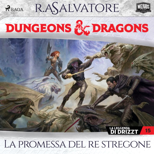 Portada del audiolibro «Dungeons & Dragons: La promessa del re stregone», de R.A. Salvatore