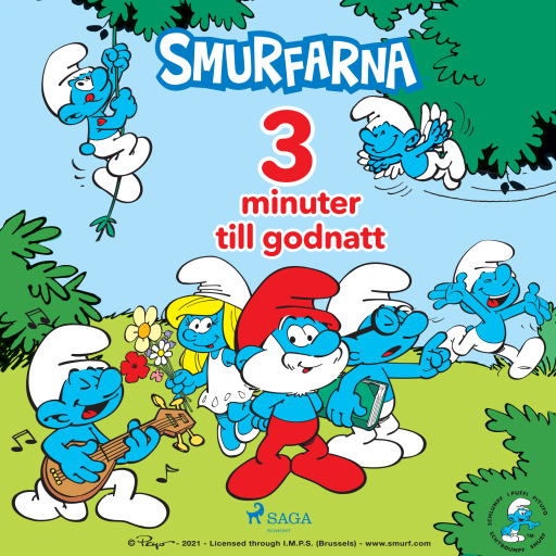 Portada del audiolibro «Smurfarna - 3 minuter till godnatt», de Peyo