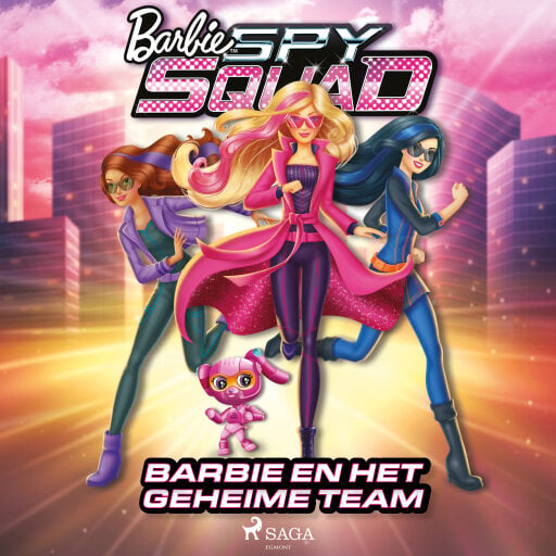 Portada del audiolibro «Barbie en het geheime team», de Mattel