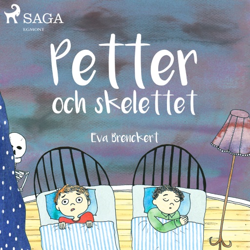 Portada del audiolibro «Petter och skelettet», de Eva Brenckert