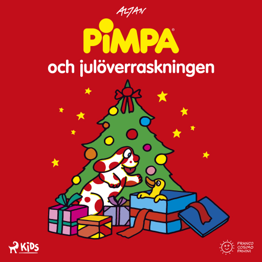 Portada del audiolibro «Pimpa - Pimpa och julöverraskningen», de Altan