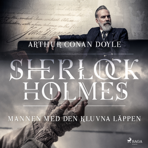 Portada del audiolibro «Mannen med den kluvna läppen», de Sir Arthur Conan Doyle