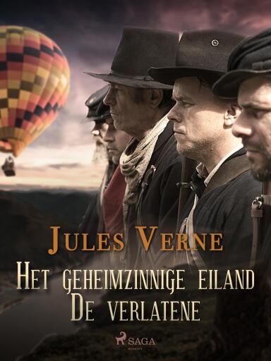 Portada del libro «Het geheimzinnige eiland - De verlatene», de Jules Verne