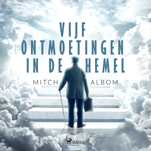 Portada del audiolibro «Vijf ontmoetingen in de hemel», de Mitch Albom
