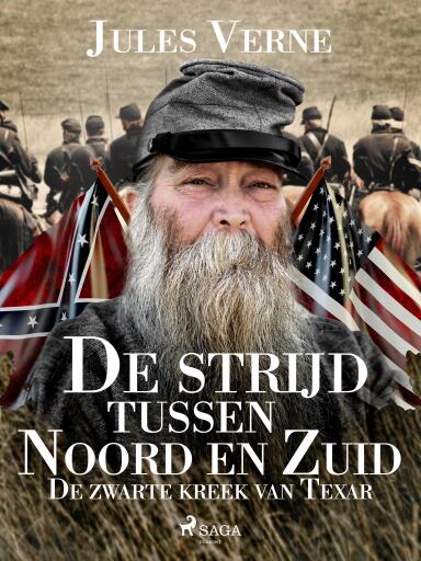 Portada del libro «De strijd tussen Noord en Zuid - De zwarte kreek van Texar», de Jules Verne