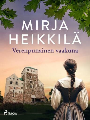 Portada del libro «Verenpunainen vaakuna», de Mirja Heikkilä
