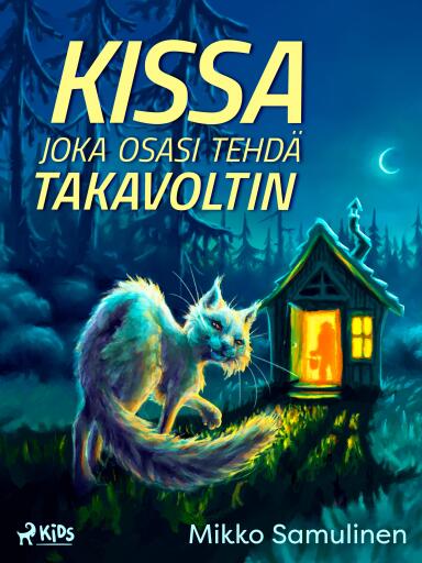 Portada del libro «Kissa joka osasi tehdä takavoltin», de Mikko Samulinen