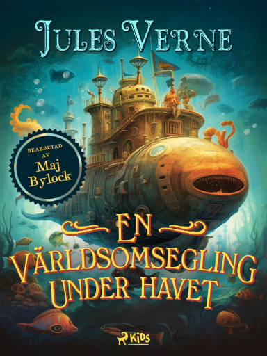 Portada del libro «En världsomsegling under havet», de Jules Verne, Maj Bylock