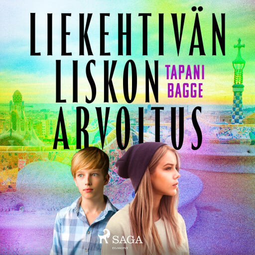 Portada del audiolibro «Liekehtivän liskon arvoitus», de Tapani Bagge