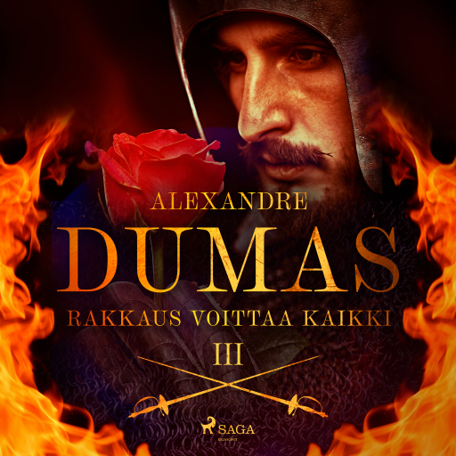 Portada del audiolibro «Rakkaus voittaa kaikki», de Alexandre Dumas