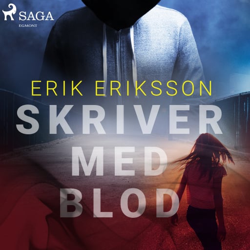 Portada del audiolibro «Skriver med blod», de Erik Eriksson