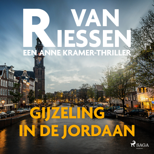Portada del audiolibro «Gijzeling in de Jordaan», de Joop van Riessen