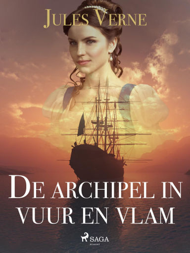 Portada del libro «De archipel in vuur en vlam», de Jules Verne