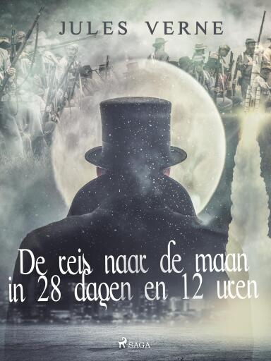 Portada del libro «De reis naar de maan in 28 dagen en 12 uren», de Jules Verne