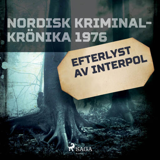Portada del audiolibro «Efterlyst av Interpol», de Diverse