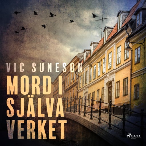 Portada del audiolibro «Mord i själva verket», de Vic Suneson