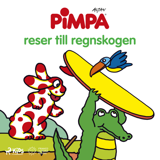 Portada del audiolibro «Pimpa - Pimpa reser till regnskogen», de Altan