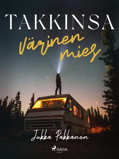 Portada del libro «Takkinsa värinen mies», de Jukka Pakkanen