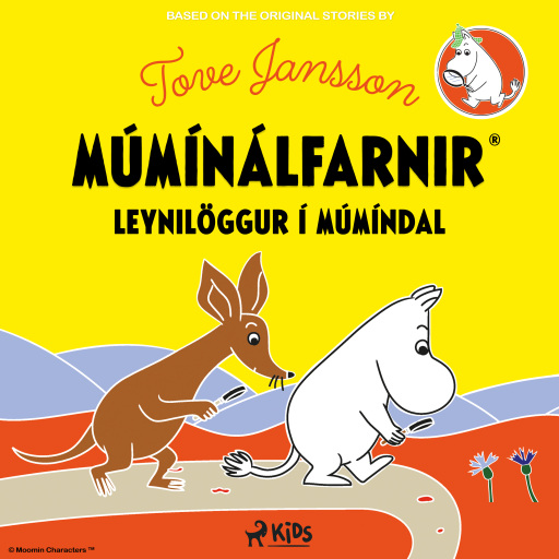 Portada del audiolibro «Leynilöggur í Múmíndal», de Tove Jansson