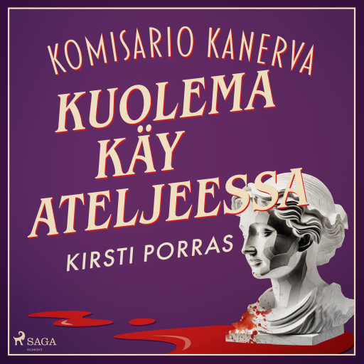 Portada del audiolibro «Kuolema käy ateljeessa», de Kirsti Porras