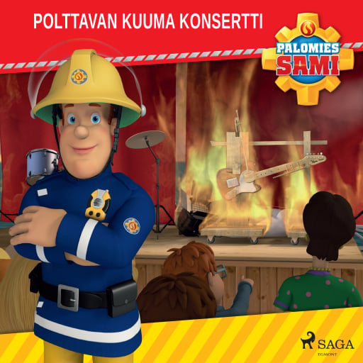 Portada del audiolibro «Palomies Sami - Polttavan kuuma konsertti», de Mattel
