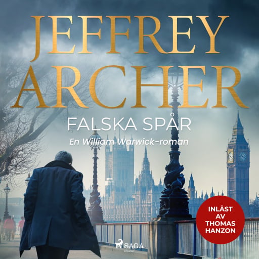 Portada del audiolibro «Falska spår», de Jeffrey Archer