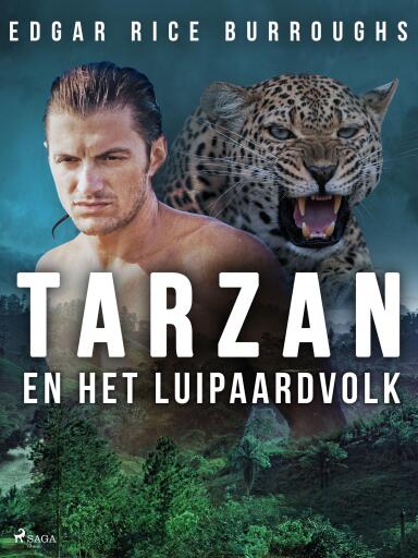 Portada del libro «Tarzan en het luipaardvolk», de Edgar Rice Burroughs