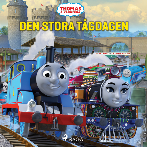 Portada del audiolibro «Thomas och vännerna - Den stora tågdagen», de Mattel