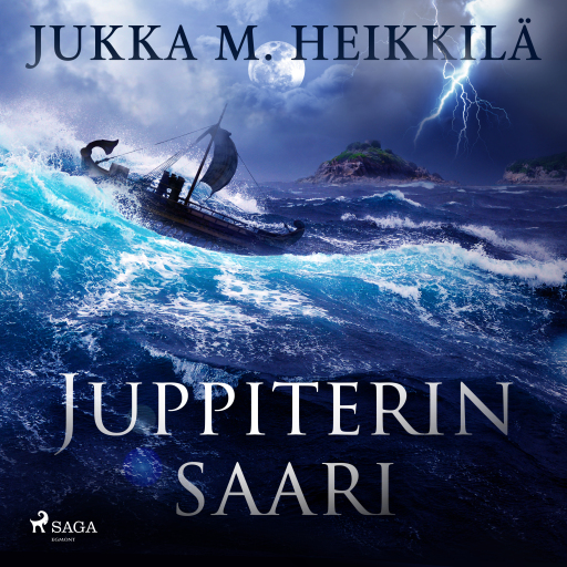 Portada del audiolibro «Juppiterin saari», de Jukka M. Heikkilä