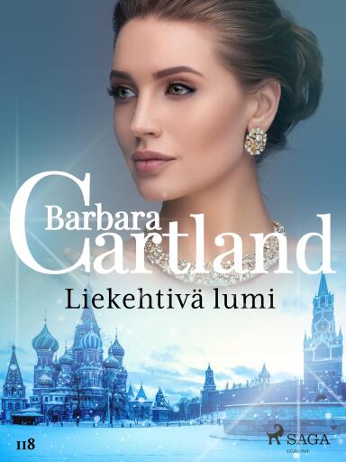 Portada del libro «Liekehtivä lumi», de Barbara Cartland
