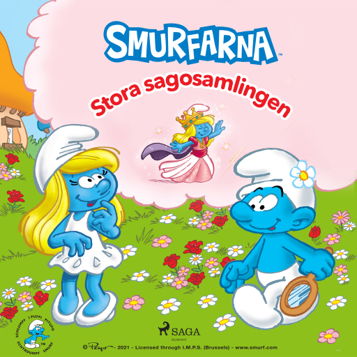 Portada del audiolibro «Smurfarna - Stora sagosamlingen», de Peyo