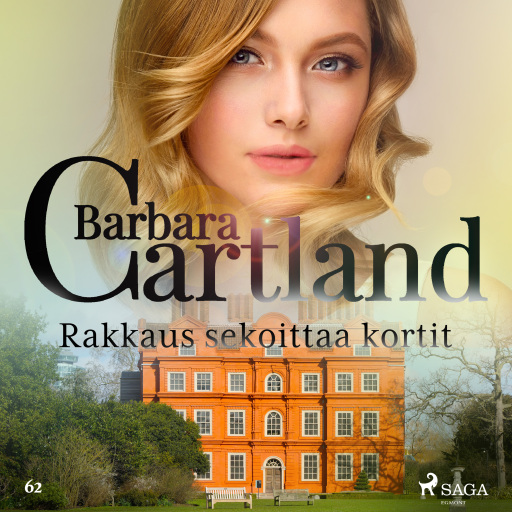 Portada del audiolibro «Rakkaus sekoittaa kortit», de Barbara Cartland