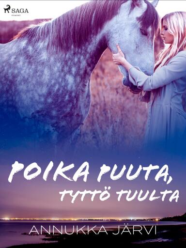 Portada del libro «Poika puuta, tyttö tuulta», de Annukka Järvi