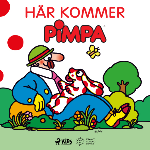 Portada del audiolibro «Pimpa - Här kommer Pimpa», de Altan
