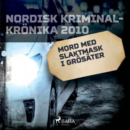 Portada del audiolibro «Mord med slaktmask i Grösäter», de Diverse