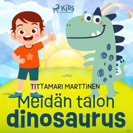 Portada del audiolibro «Meidän talon dinosaurus», de Tittamari Marttinen