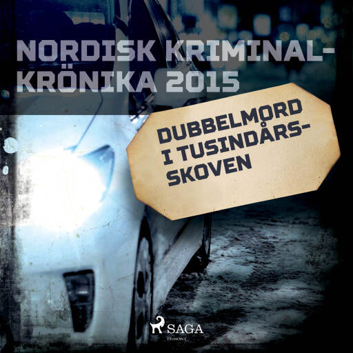 Portada del audiolibro «Dubbelmord i Tusindårsskoven», de Diverse