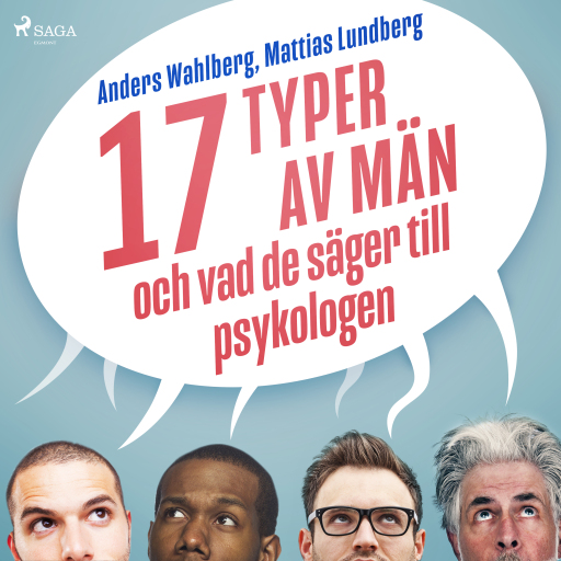 Portada del audiolibro «17 typer av män - och vad de säger till psykologen», de Mattias Lundberg, Anders Wahlberg