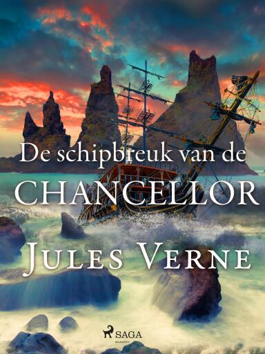 Portada del libro «De schipbreuk van de Chancellor», de Jules Verne