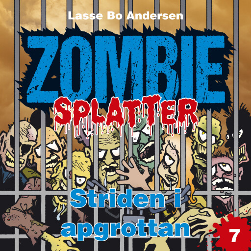 Portada del audiolibro «Striden i apgrottan», de Lasse Bo Andersen