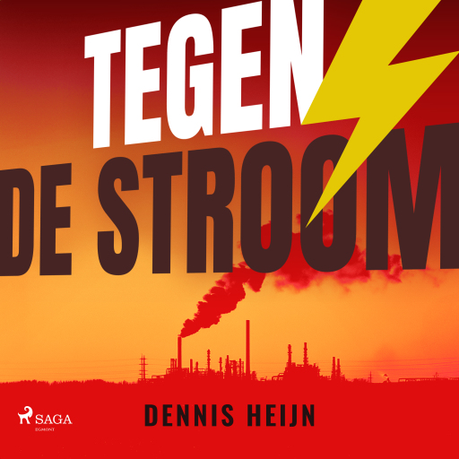 Portada del audiolibro «Tegen de stroom», de Dennis Heijn