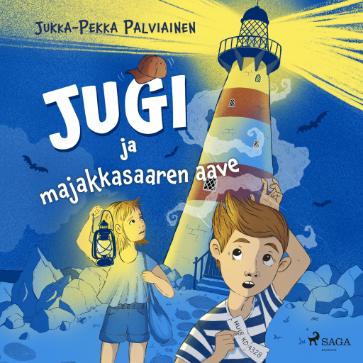 Portada del audiolibro «Jugi ja majakkasaaren aave», de Jukka-Pekka Palviainen