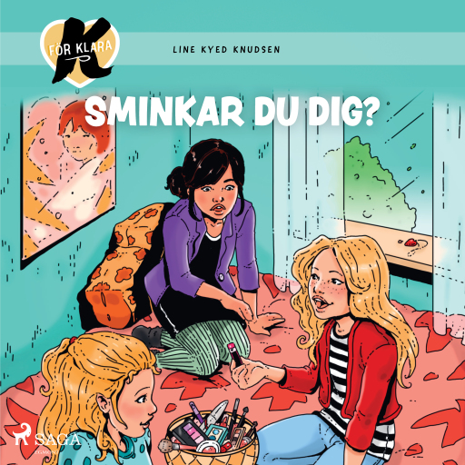 Portada del audiolibro «K för Klara 21 - Sminkar du dig?», de Line Kyed Knudsen
