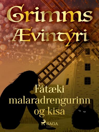 Portada del libro «Fátæki malaradrengurinn og kisa», de Grimmsbræður