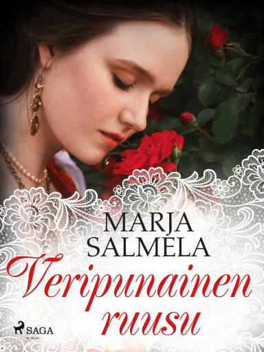 Portada del libro «Veripunainen ruusu», de Marja Salmela