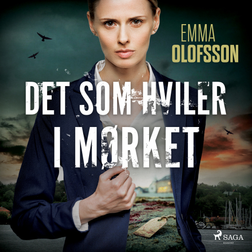 Portada del audiolibro «Det som hviler i mørket», de Emma Olofsson