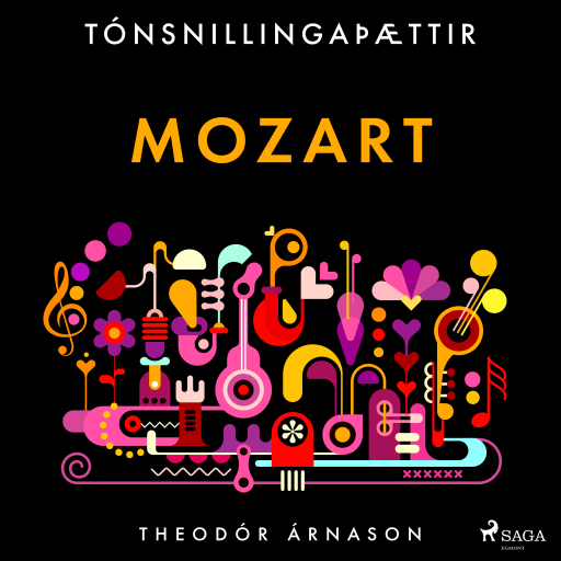Portada del audiolibro «Tónsnillingaþættir: Mozart», de Theódór Árnason
